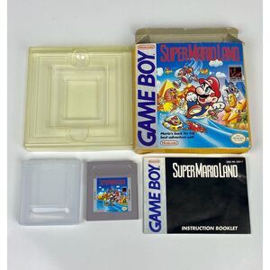 1989 Original Super Mario Land Gameboy Game w/ Original Box & Instruction Manual